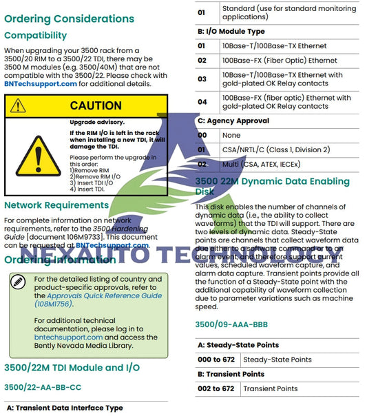 Bently Nevada 3500/22M TDI Module | Industrial Monitoring Solution